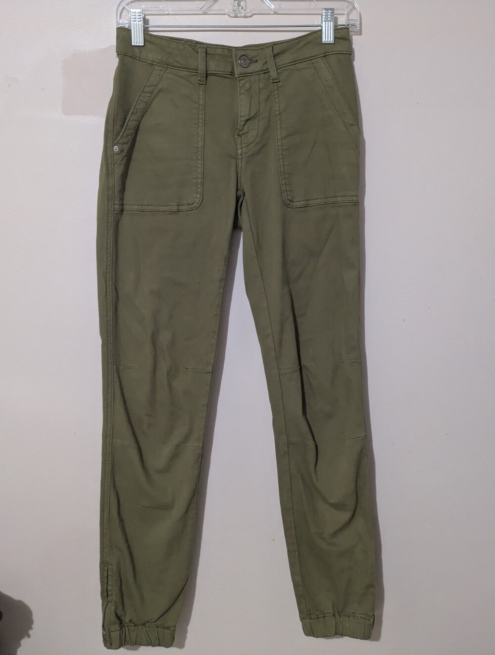 Mavi Ivy Olive Green Cargo Mid-Rise Slim Fit Twill Pants Size 26/28 Excellent! - Picture 2 of 16